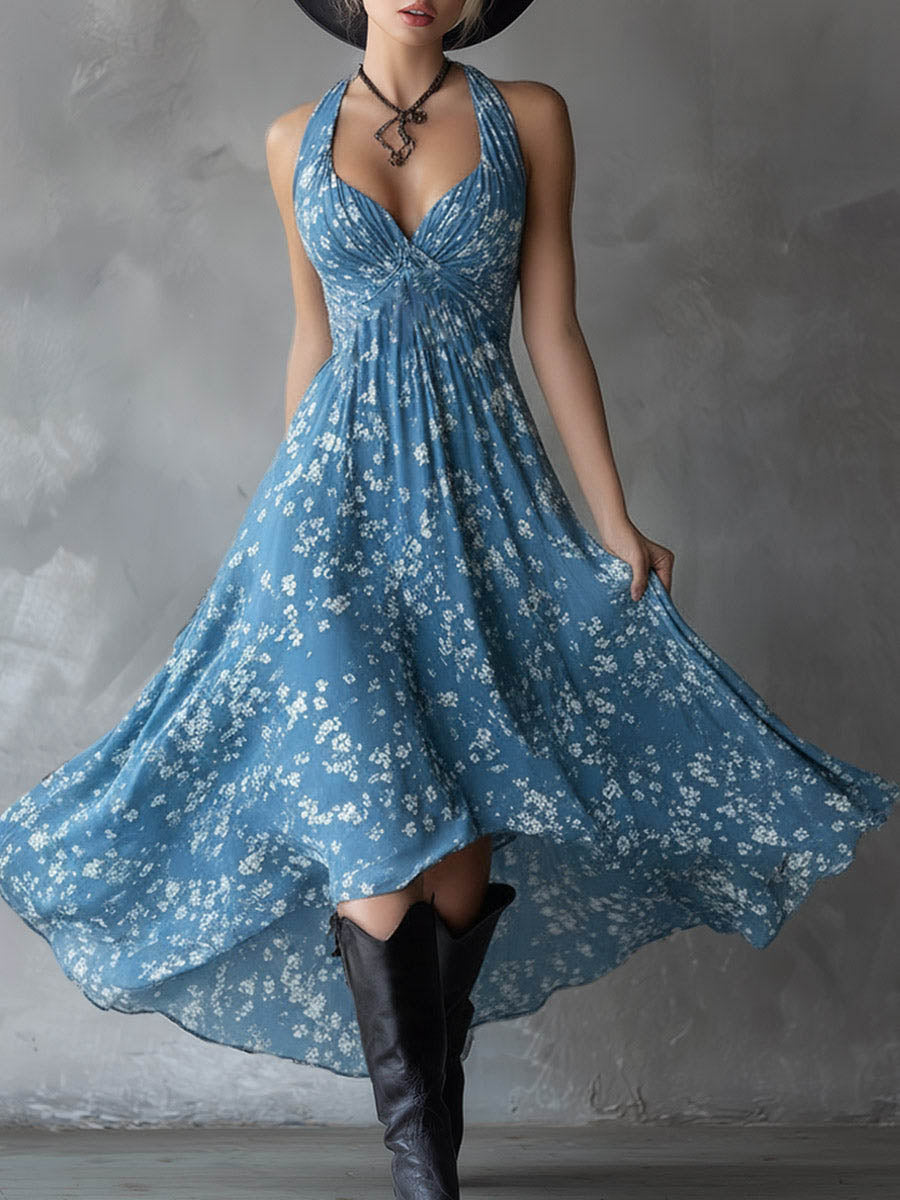 Ginevra | Vestido floral de chiffon de elegante encanto
