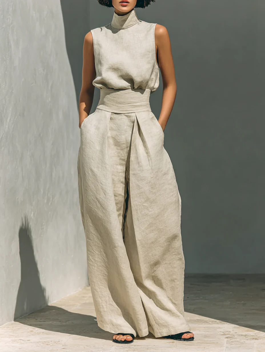 Aurora | Conjunto beige de dos piezas