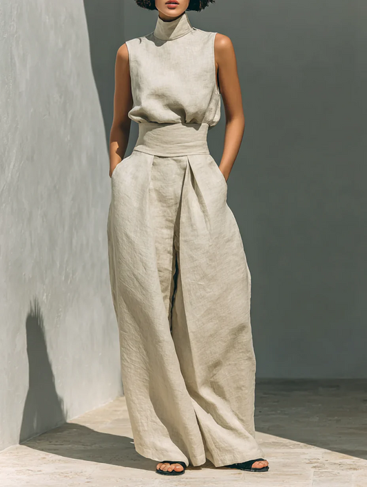Aurora | Conjunto beige de dos piezas