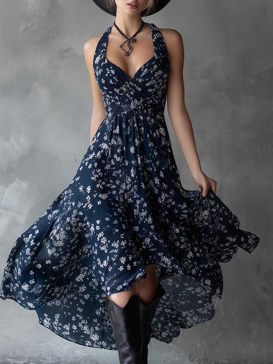 Ginevra | Vestido floral de chiffon de elegante encanto